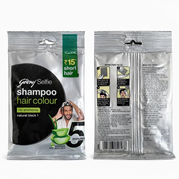 GODREJ SELFIE SHAMPOO NATURAL BLACK HAIR COLOUR